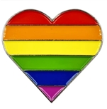  Rainbow heart pin