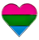 Polysexual heart pin