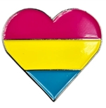 Pansexual heart pin