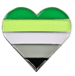 Aromantic heart pin