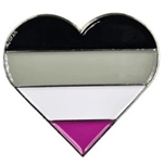 Asexual heart pin