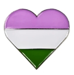 Genderqueer heart pin