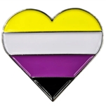 Non Binary heart pin