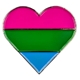 Polysexual heart pin