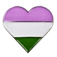 Genderqueer heart pin