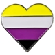 Non Binary heart pin