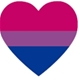 Temporary Tattoo Bisexual Heart