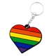 Rainbow Heart Key Chain