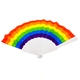 Rainbow hand fan