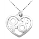 Double female heart necklace