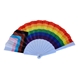 Progress pride hand fan