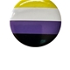 Non Binary Flag Button