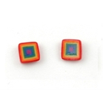Fimo Earrings Small Square