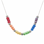 Rainbow Glass Beads Necklace 